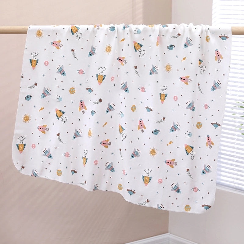 Adorable Cartoon Print Cotton Baby Blanket Soft Infant Accessory|Baby Blankets & Swaddles