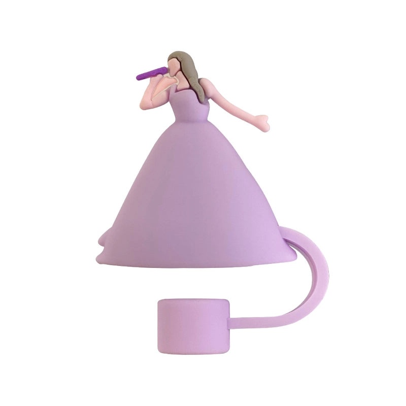 Adorable Human-Shaped PVC Straw Cap - 1 Piece | Drinkware Accessories