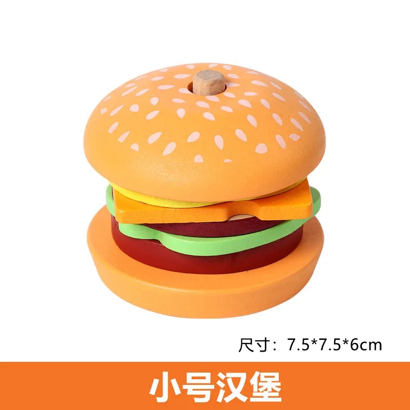 Mini Playhouse Sandwich Burger Toy Set for Kids | Children's Pretend Play & Fast Food Toys