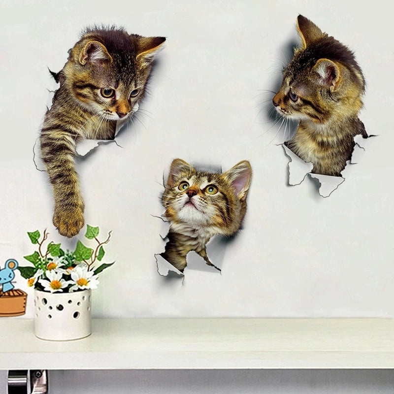 Adorable Cat Wall Decals for Home Decor|Home & Living