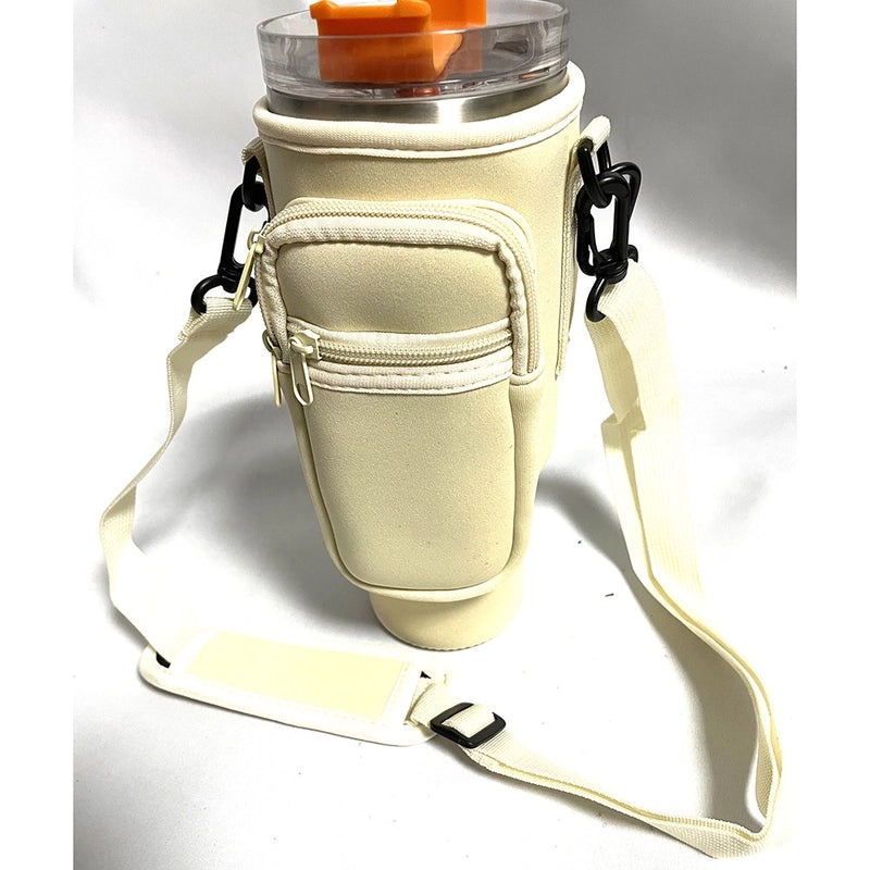 40oz Ice Cream Cup Neoprene Bottle Cover with Adjustable Shoulder Strap Crossbody Phone Bag Protective Cover|Accessories & Bags