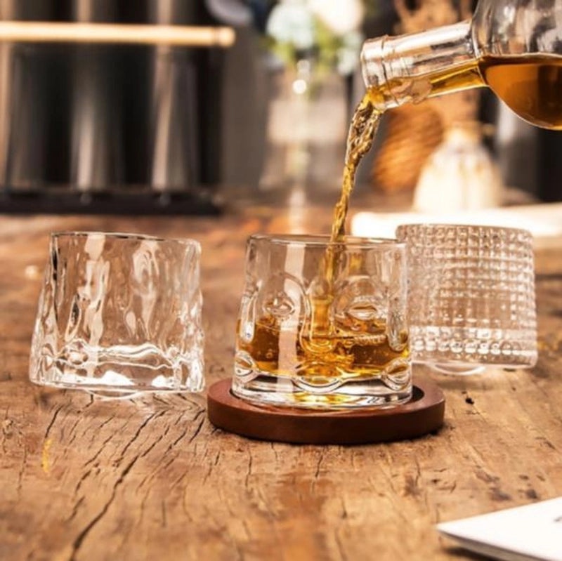 Stylish Casual Stripe Patterned Glass Wine Tumbler 1 Piece | Drinkware & Glassware