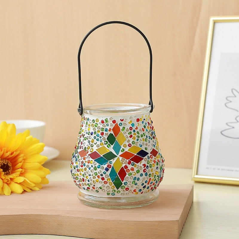 Handcrafted Painted Clay Geometric Glass Seed Beads | Handmade Jewelry Accessories