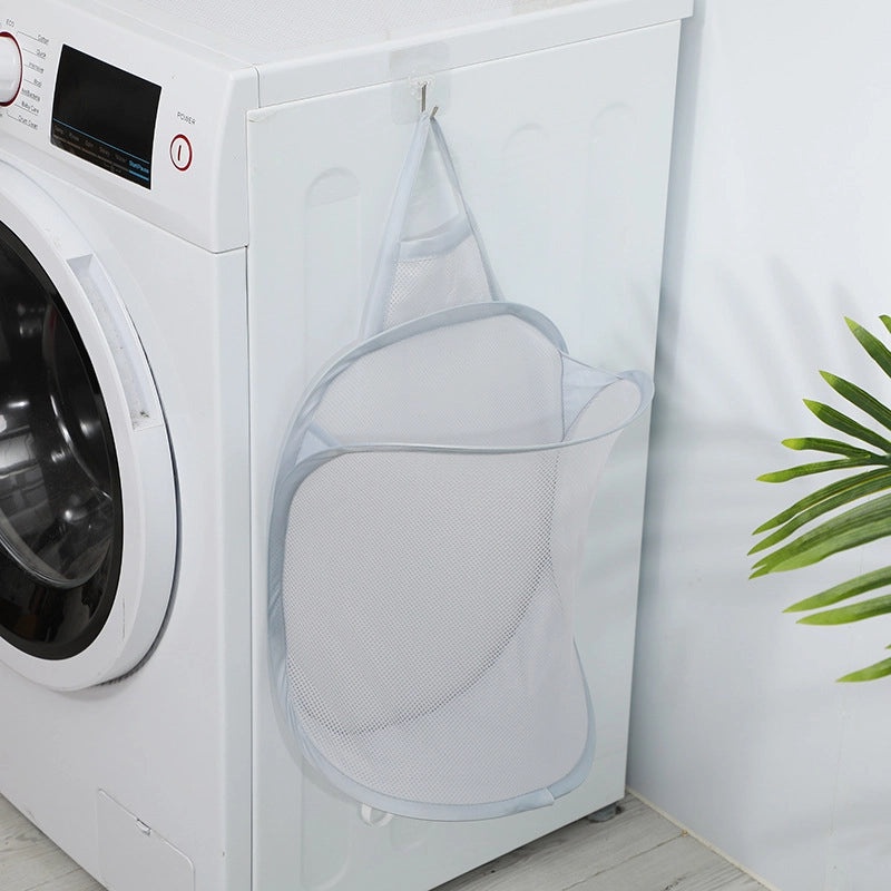 Foldable Wall-Mounted Laundry Basket for Dirty Clothes Storage | Home Organization & Laundry Accessories