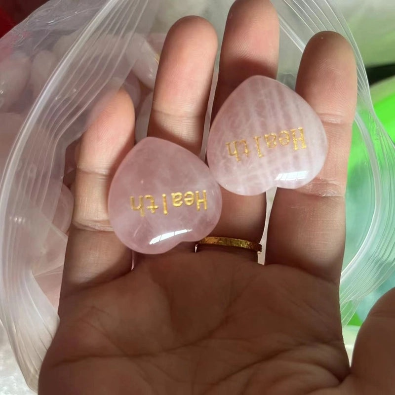 Minimalist Heart-Shaped Rose Quartz Crystal Decor | Home Decor