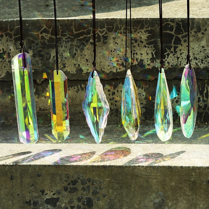 Sparkling Geometric Crystal Suncatcher Wind Chime Decorative Wall Hanging|Home Decor