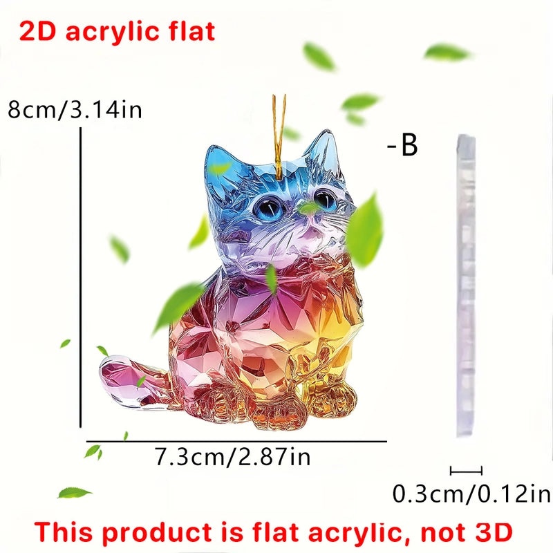 Adorable Dog and Cat Acrylic Hanging Ornaments for Wall Decor | Home Decor