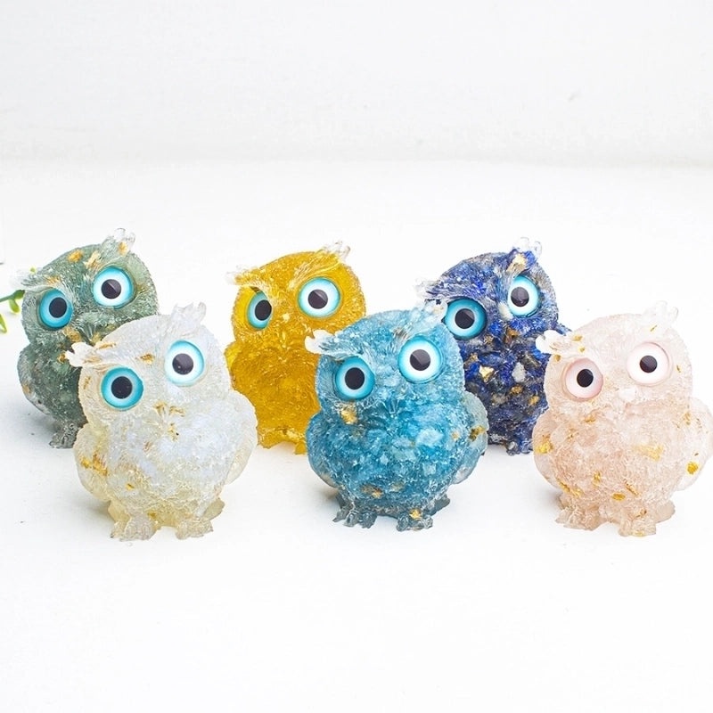 Minimalist Owl Gemstone Agate Decor Crystal Figurines for Home|Home Decor Ornaments
