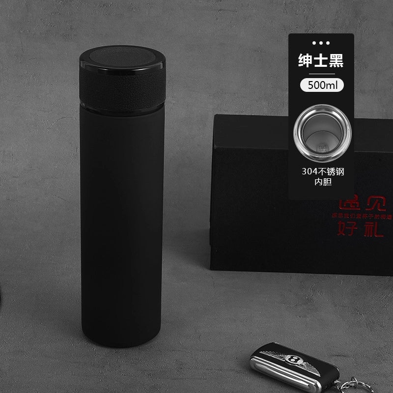 智能温度测量保温杯 LED触控显示水杯 哑光创意商务礼品 定制LOGO|智能温控水杯