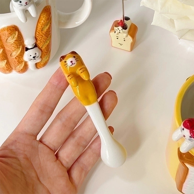 Adorable Animal-Themed Ceramic Spoon for Vacation Use 1 Piece|Kitchen & Dining Accessories