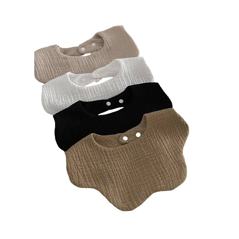 Cotton Baby Burp Cloths Solid Color Minimalist Design Soft Absorbent Baby Essentials|Baby Care Accessories