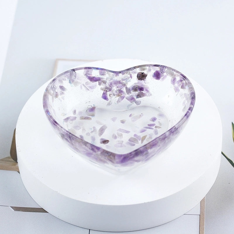 Elegant Minimalist Heart Amethyst Crystal Pendant Necklace|Jewelry & Accessories