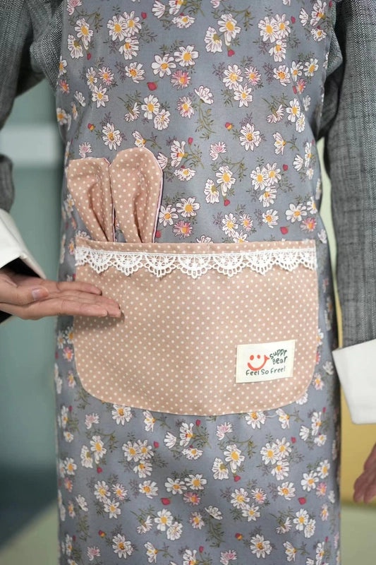 Waterproof Long Sleeve Cotton Apron Breathable Durable Cooking Protective Wear-resistant Household | Kitchen Aprons