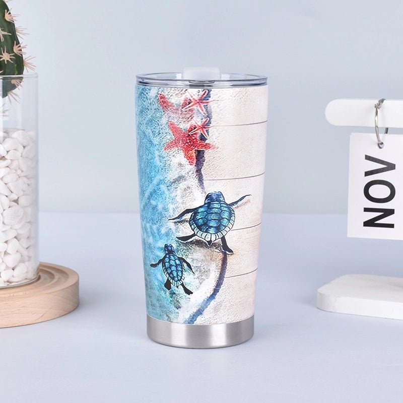 Stainless Steel 304 Thermos Cup with Animal Letter Design Casual Style 1 Piece | Drinkware & Accessories