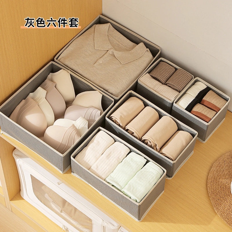 CH Underwear Storage Organizer Set 4pcs Thick Fabric Drawer Boxes for Socks Bra Household Use|Home Storage & Organization