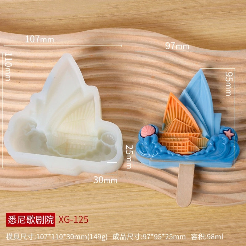 Sanxin Fanhua Silicone Ice Cream Mold Homemade Popsicle Maker Creative Grinding Tool for Scenic Spots|Kitchen & Dining Accessories