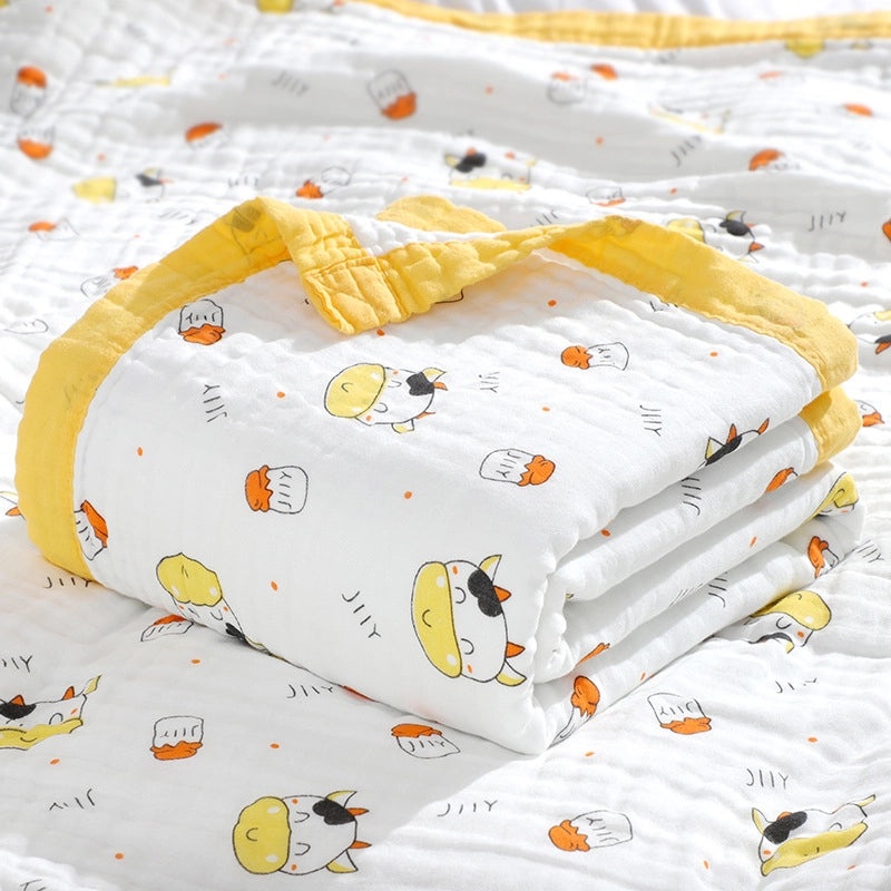 Newborn Baby Cotton Gauze Hooded Bath Towel Blanket Soft Absorbent Baby Bath Wrap|Baby Bath Towels & Accessories