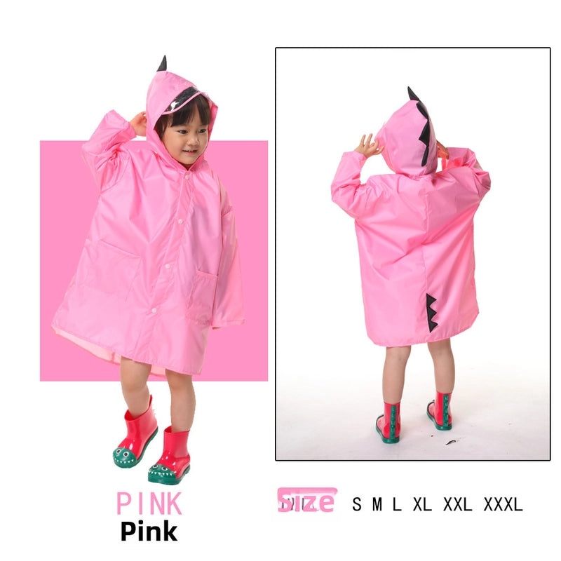 Kids Cartoon Dinosaur Raincoat Poncho for Boys Girls 2-6 Years Old Spring Autumn | Kids Rainwear