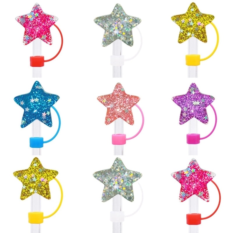 Cute Star Silica Gel Straw Cap for Drinks | Drinkware Accessories