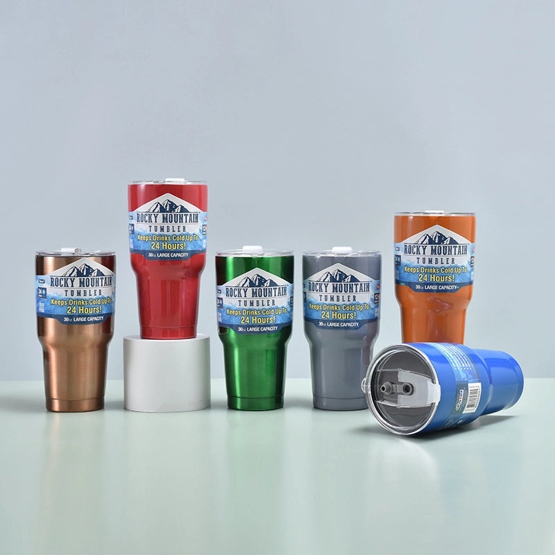 Stylish Solid Color Stainless Steel Water Bottle for Casual Vacation Use | Travel & Outdoor Accessories