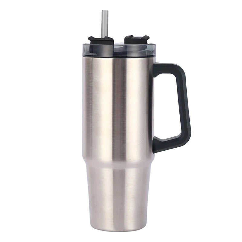 Customized 40oz Stainless Steel Double-layer Insulated Ice Tumbler with Handle for Car | Drinkware & Travel Mugs