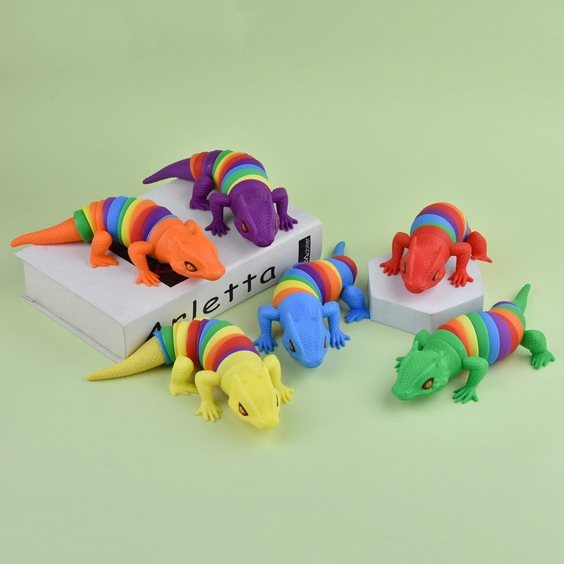 Stress Relief Lizard Toy Plastic Squeeze Toy for Kids and Adults | Stress Relief Toys