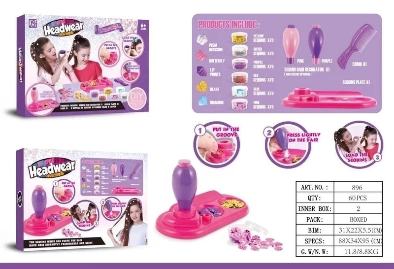 Creative Parent-Child Crystal Stick-On Hair Accessories for Girls | Hair Accessories