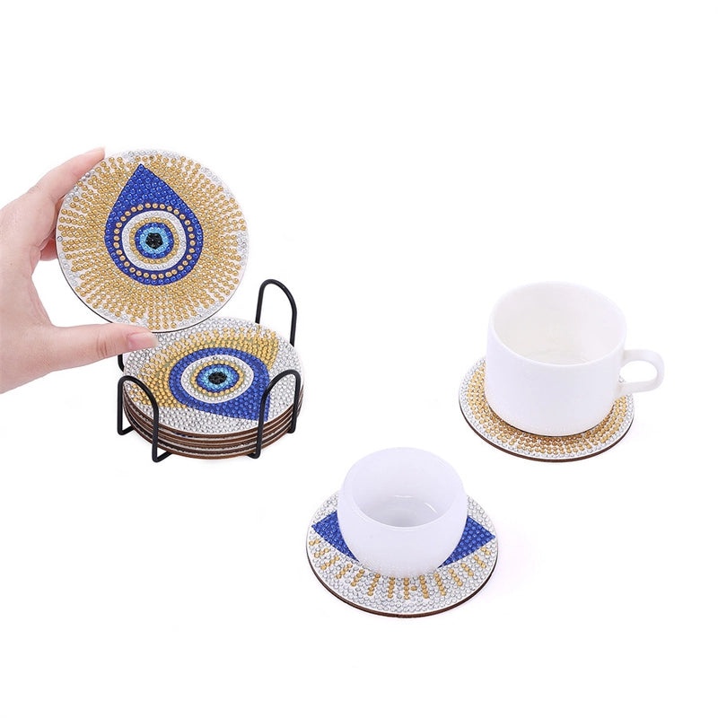 Retro Devil's Eye Wooden Placemat Set for Casual Dining | Home & Kitchen Tableware