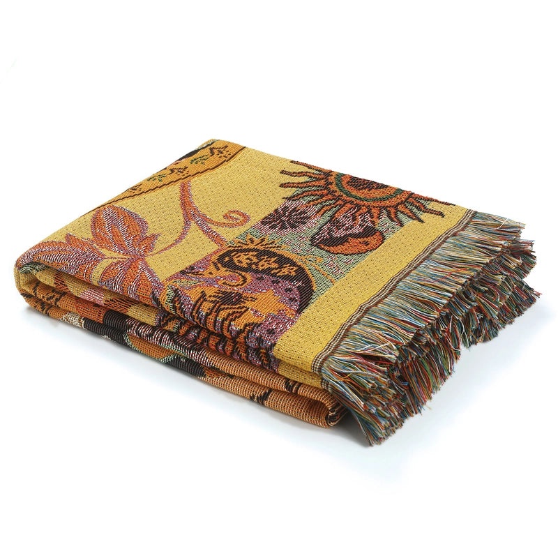 Multi-purpose Outdoor Blanket for Camping Picnic Sofa Bohemian Style Cozy Nap Cover|Home & Garden > Outdoor Living > Blankets & Throws