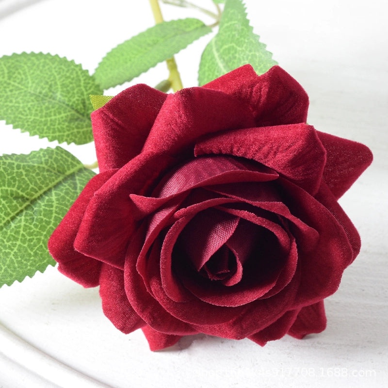 Artificial Rose Single Stem Flannel Flower for Home Wedding Valentine's Day Decoration|Home Decor & Wedding Accessories