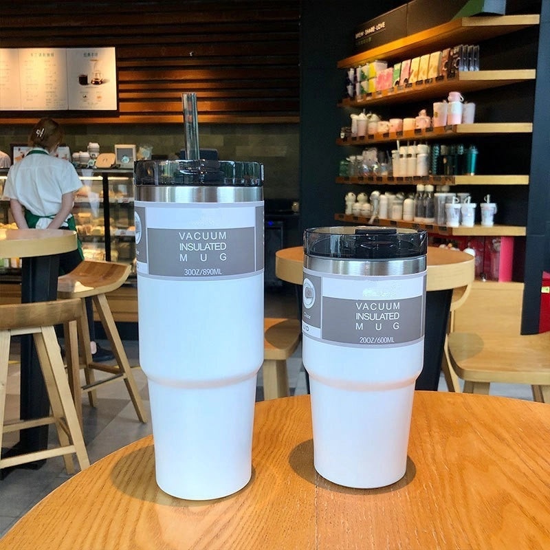 Solid Color 304/201 Stainless Steel Thermos Cup - Durable Casual Insulated Drinkware|Drinkware & Thermoses