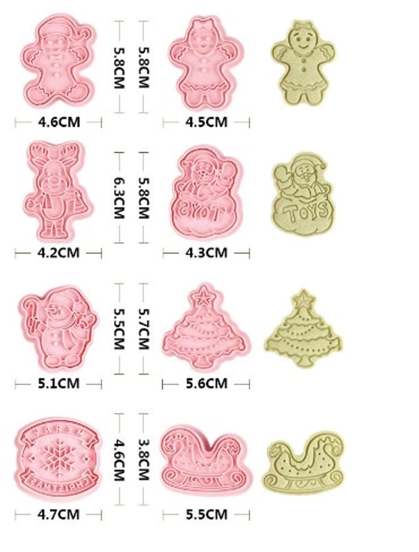 8-Piece Cute Cartoon Plastic Kitchen Molds Set|Kitchen & Dining Accessories