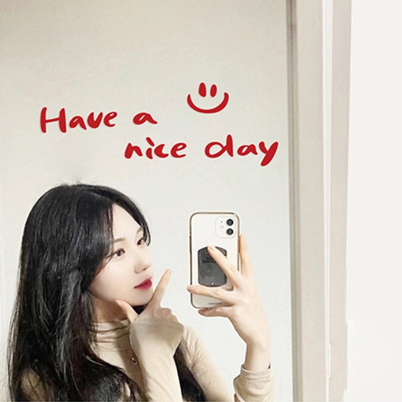 Casual Letter PVC Wall Sticker in Solid Color for Home Decor | Wall Art