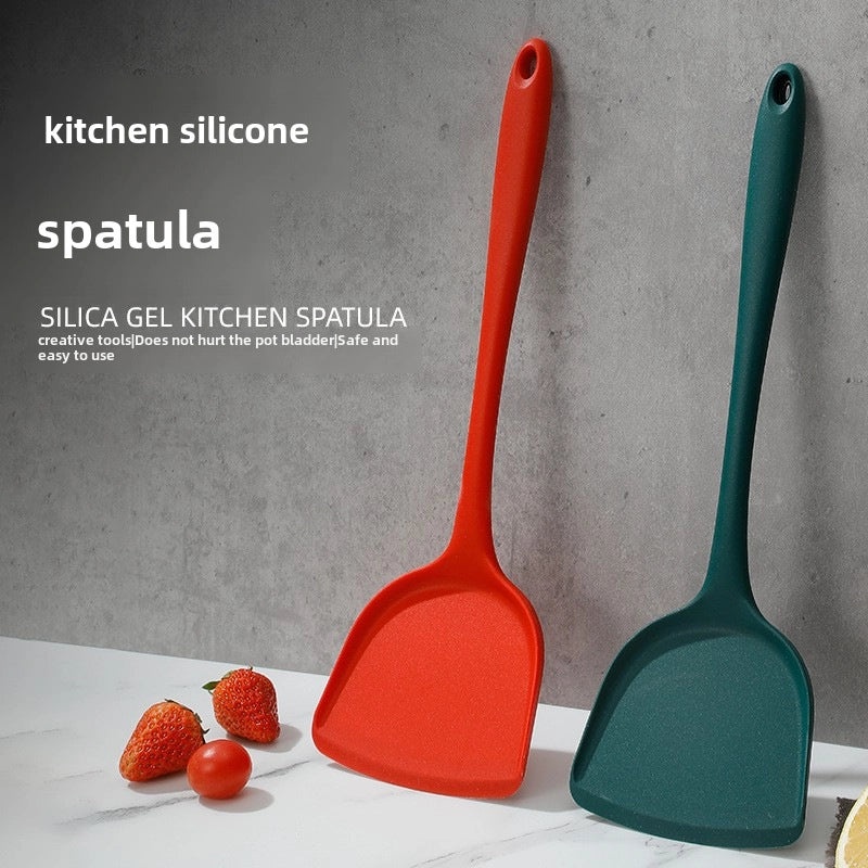 Premium Silicone Spatula with Long Wooden Handle|Kitchen Utensils & Gadgets