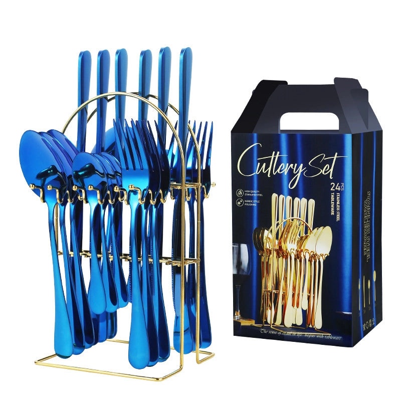 Stylish Solid Color Stainless Steel Cutlery Set 1 Piece | Kitchen & Dining Tableware