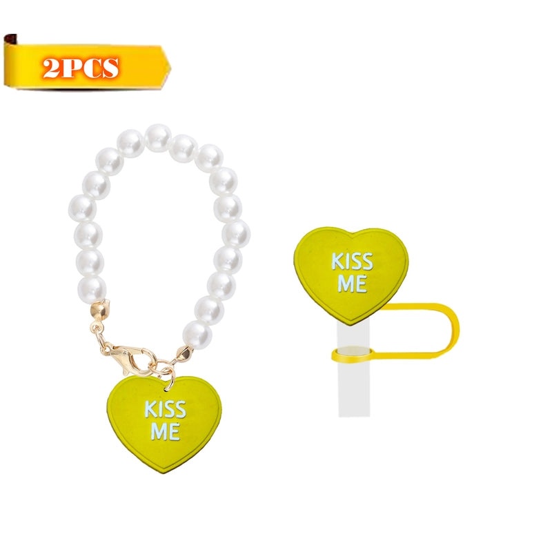 Red Heart Wing Silicone Straw Caps Cute Decorative Drink Accessories 2 or 3 Pieces Set|Drinkware Accessories