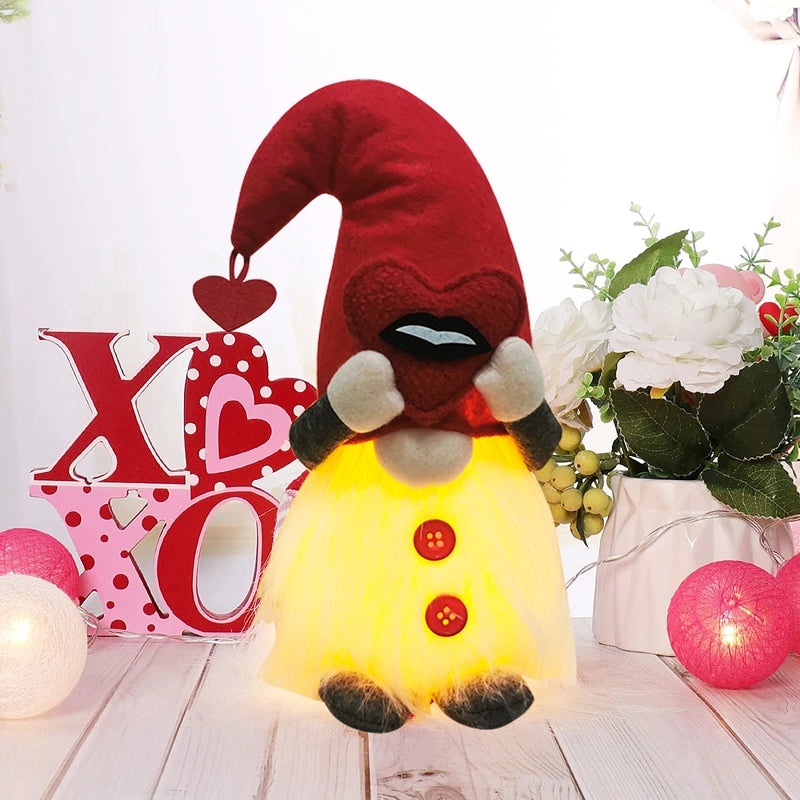 Valentine's Day Heart Letter Rudolph Doll PVC Cloth Indoor Table Decoration | Home Decor