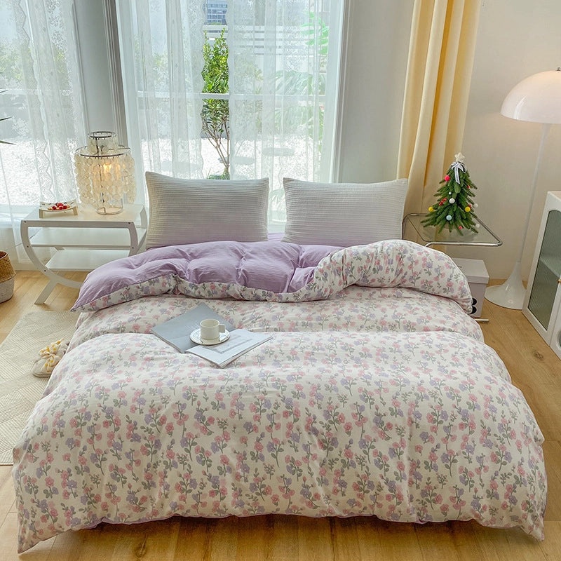 Floral Cotton Knitted Bedding for Couch & Sofa | Home Decor & Bedding