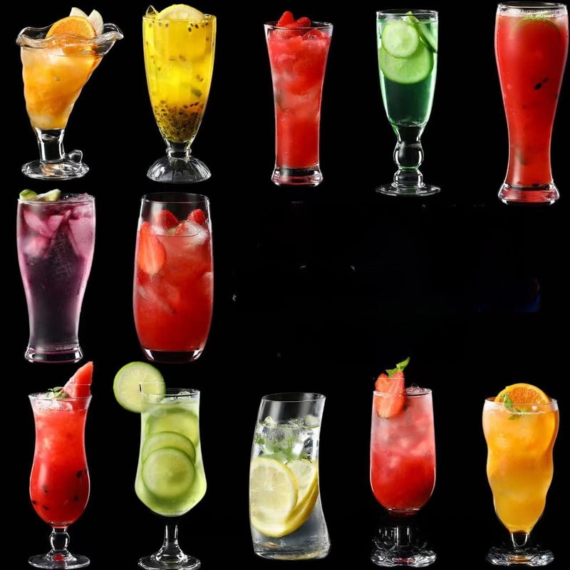 Large Capacity Glass Juice Cup for Milk Tea Mojito Cocktail Bars | Drinkware & Glassware