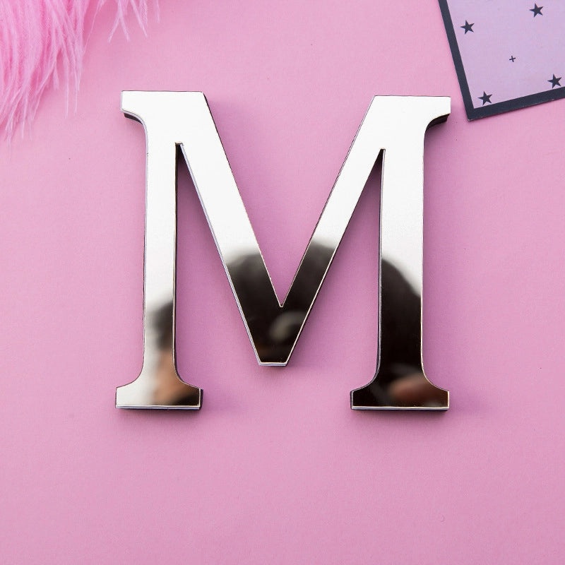 Golden Acrylic Mirror Letters Wall Decal EVA Foam Art Creative Home Decor | Home Decor & Wall Stickers