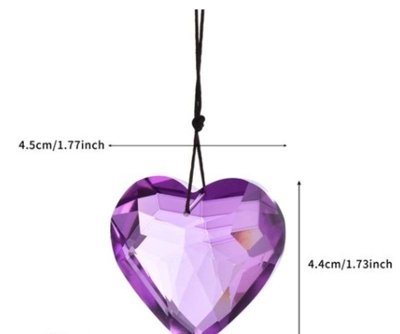 Pastoral Heart-Shaped Artificial Crystal Suncatcher Wind Chime for Valentine’s Day | Home Decor & Wall Art