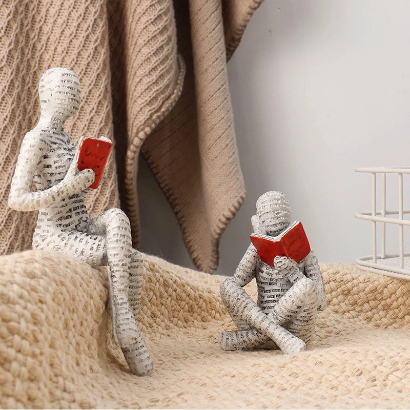 Reading Woman Resin Sculpture for Book Lovers | Home Decor Ornaments