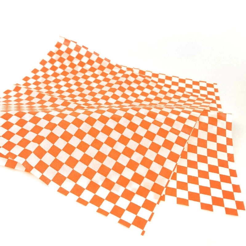 Plaid Printed Oil-Resistant Paper for Hamburgers and Sandwiches | Food Wrapping & Packaging Supplies