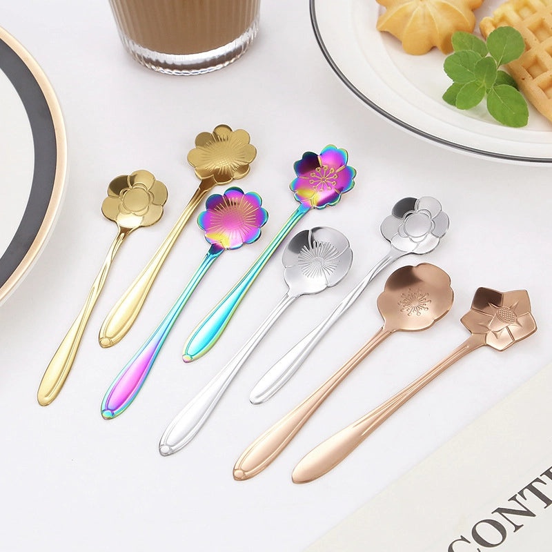 Elegant Floral Stainless Steel Spoon | Kitchen Utensils