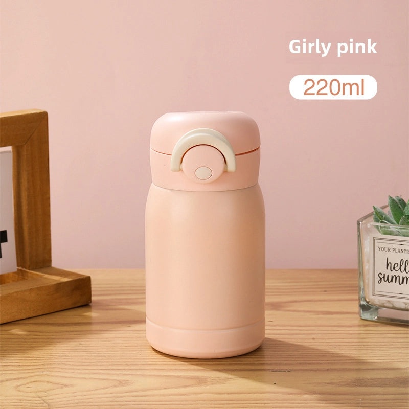 304 Stainless Steel Mini Vacuum Bottle Portable Kids Water Cup Simple Design|儿童水杯