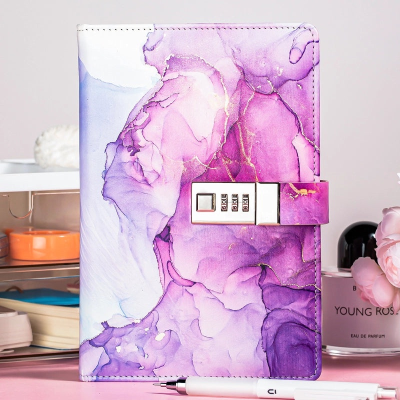 Solid Color Retro Imitation Leather Notebook for School and Casual Use | Stationery & Notebooks