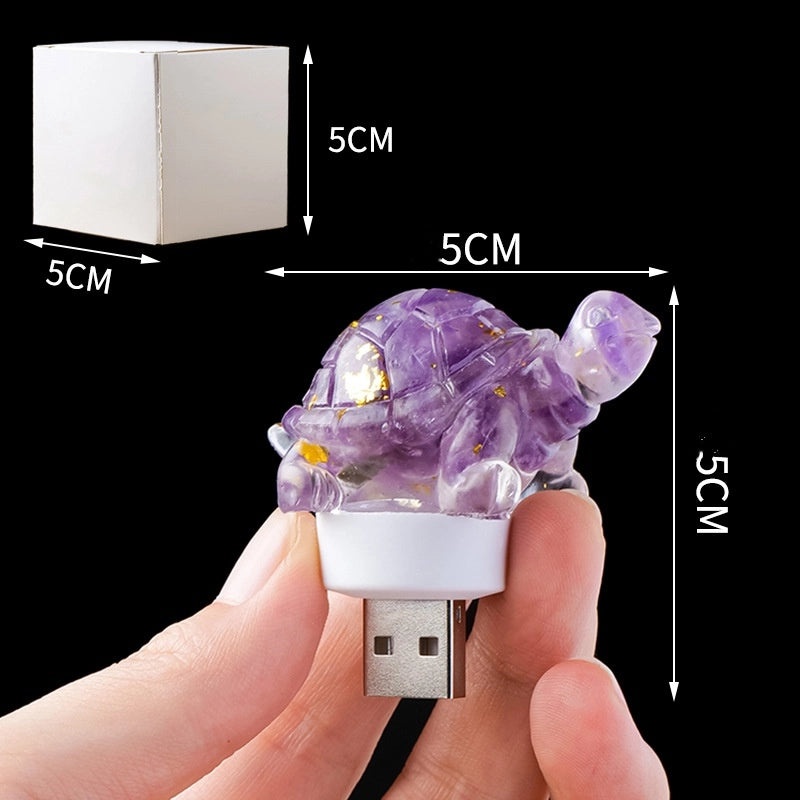 Minimalist Tortoise Crystal Night Light Ornament|Home Decor & Lighting