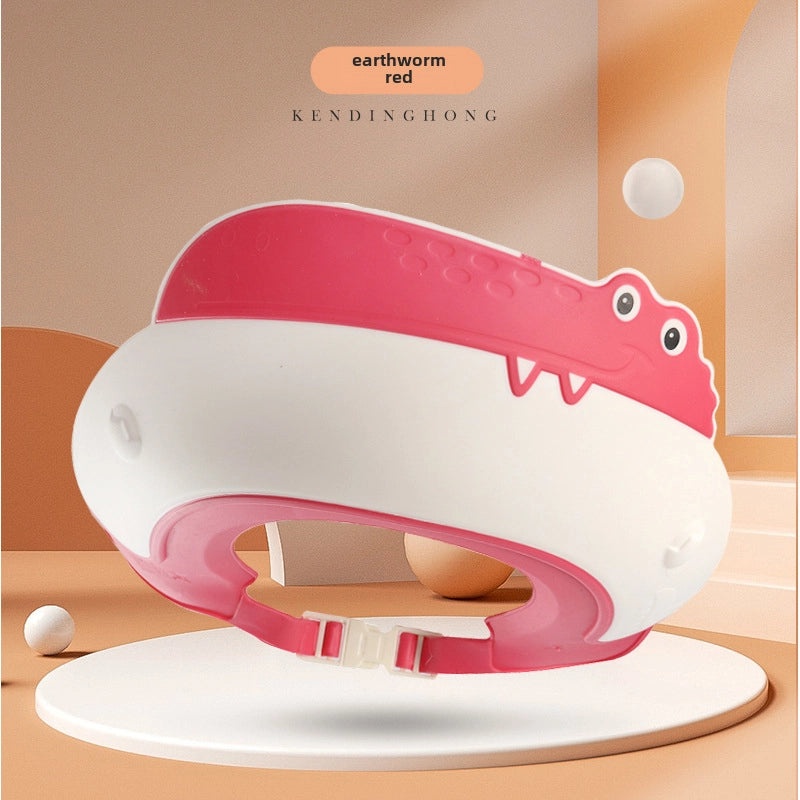 Kids Silicone Shampoo Cap Waterproof Baby Shower Hat with Cartoon Design Ear and Eye Protection|Baby Bath Accessories