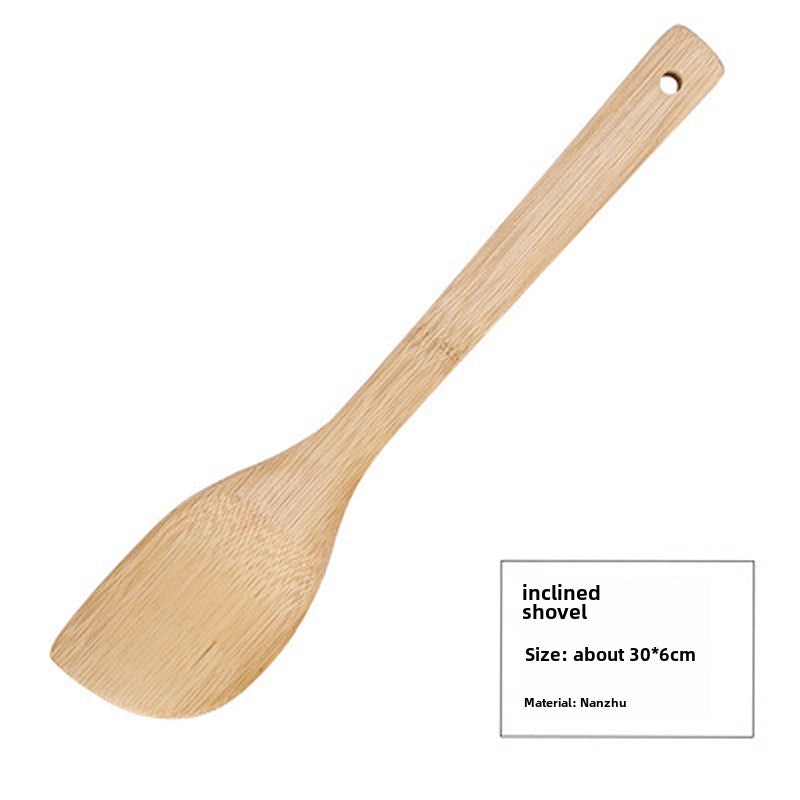 Long Handle Bamboo Spatula Set High Temperature Resistant Non-stick Kitchen Cooking Utensils|Kitchenware & Cooking Tools