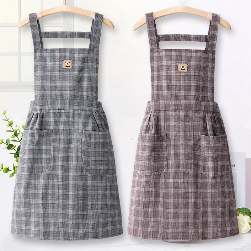 Cute Princess Style Pure Cotton Apron for Women Summer Cooking Both Home and Catering | Kitchen Aprons & Accessories